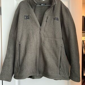 The North Face Gray Performance Jacket Heathered Fleece